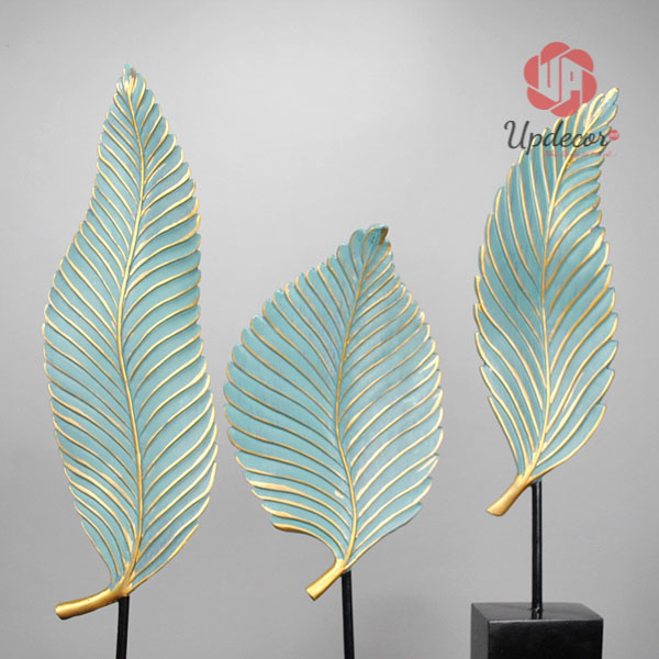 Bộ Ba Chiếc Lá Trang Trí mã UP37 Bộ Tượng Ba Chiếc Lá Trang Trí Văn Phòng, Decor Nội Thất