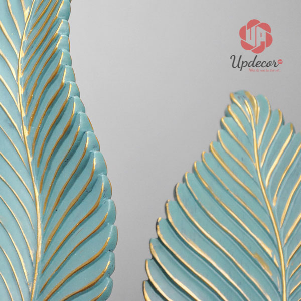Bộ Ba Chiếc Lá Trang Trí mã UP37 Bộ Tượng Ba Chiếc Lá Trang Trí Văn Phòng, Decor Nội Thất
