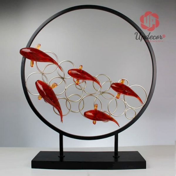 Phù Điêu Đàn Cá Vàng Trang Trí Nội Thất, Nhà Cửa, Decor Văn Phòng
