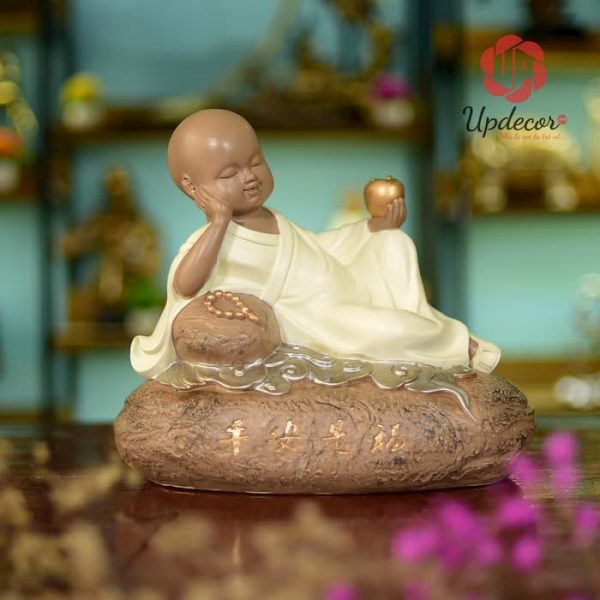 Tượng Phật Chú Tiểu An Nhiên Trang Trí Nội Thất, Để Bàn Làm Việc
