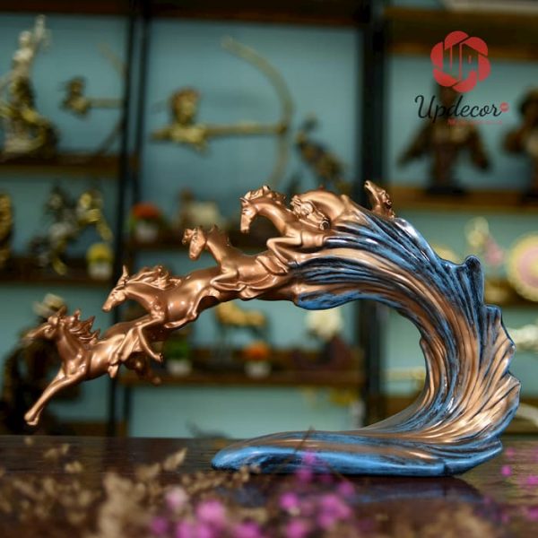 Tượng Lục Mã Cưỡi Sóng Trang Trí Nhà Cửa, Decor Nội Thất, Quà Tặng Ý Nghĩa