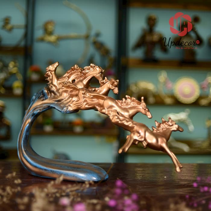 Tượng Lục Mã Cưỡi Sóng mã UP25 Tượng Lục Mã Cưỡi Sóng Trang Trí Nhà Cửa, Decor Nội Thất, Quà Tặng Ý Nghĩa