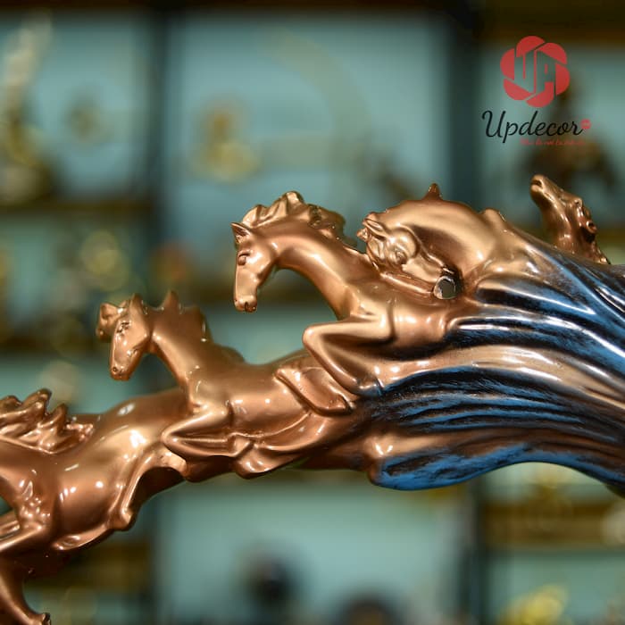 Tượng Lục Mã Cưỡi Sóng mã UP25 Tượng Lục Mã Cưỡi Sóng Trang Trí Nhà Cửa, Decor Nội Thất, Quà Tặng Ý Nghĩa