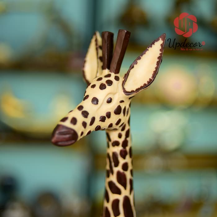 Tượng Trang Trí Hươu Cao Cổ Kèm Bể Cá mã UP32 Bể Cá Mini Để Bàn Trang Trí Nhà Cửa, Decor Nội Thất