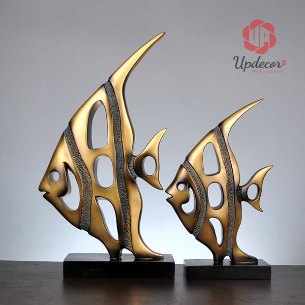 Tượng cặp cá vàng trang trí mã UP52