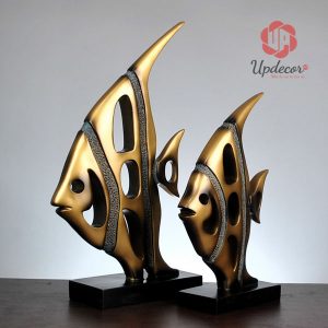 Tượng cặp cá vàng trang trí mã UP52_1