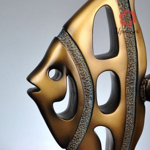 Tượng cặp cá vàng trang trí mã UP52_3