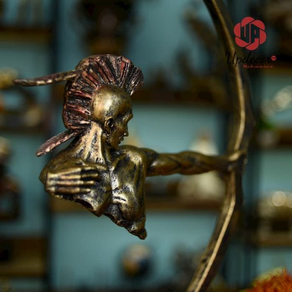 Tượng Thổ Dân Bắn Cung Trang Trí Nhà Cửa, Decor Nội Thất, Quà Tặng Tân Gia