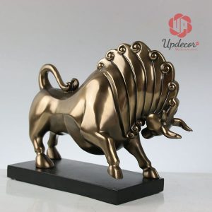 Tượng trang trí bò tót để bàn mã UP62_1