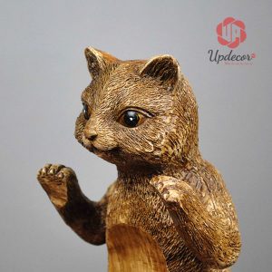 Tượng trang trí con mèo bể cá UP56_3