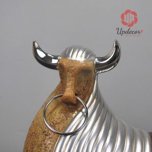 Tượng trang trí cặp bò tót để bàn mã UP46_3