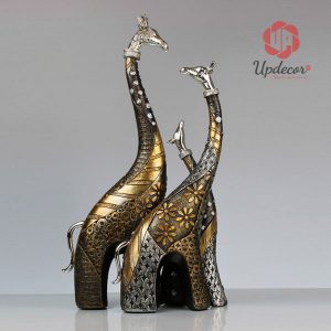 Tượng trang trí gia đình hươu cao cổ UP54_1