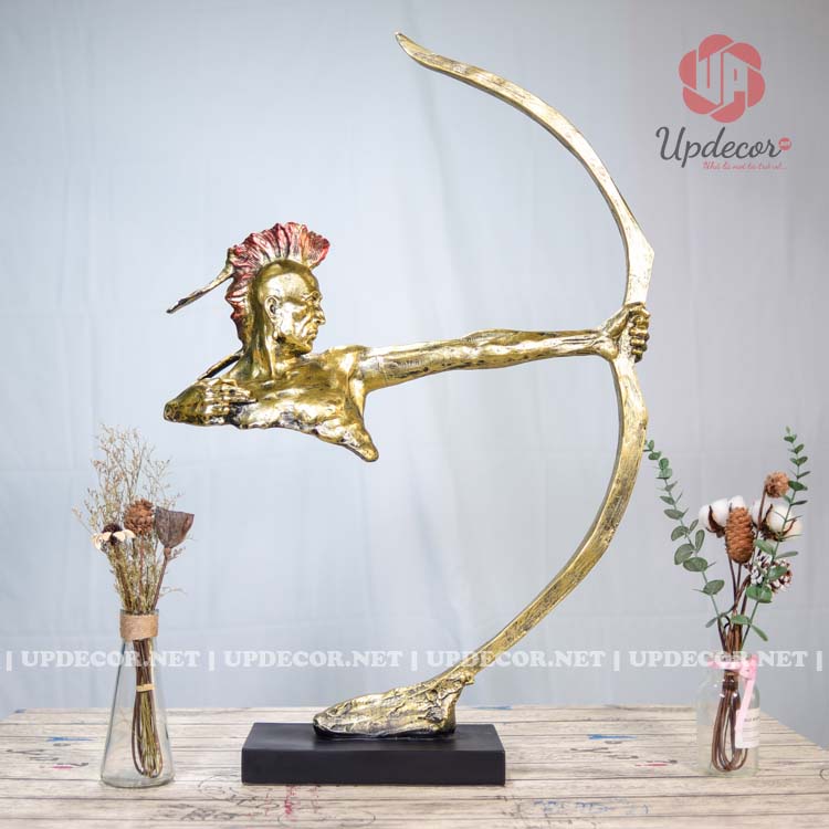 Tượng Thổ Dân Bắn Cung size 85cm mã UP19 Đồ trang trí phòng khách mang phong cách Bắc Âu