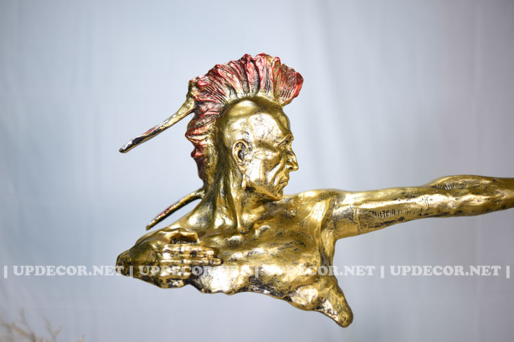 Tượng Thổ Dân Bắn Cung size 85cm mã UP19 Những đường nét cơ bắp trên cơ thể của bức tượng trang trí phòng khách được thể hiện rất tinh tế và sắc nét