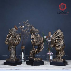 Bộ tượng tam không với triết lý 3 không sâu sắc: không nghe không nói không nhìn cho tâm thanh tịnh cho lòng bình an