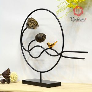 Phù Điêu Trang Trí Chim Khuyên Và Hoa Sen, Decor Nội Thất