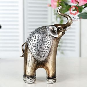 Tượng Cặp Voi Phụ Mẫu Trang Trí Decor Nhà Cửa