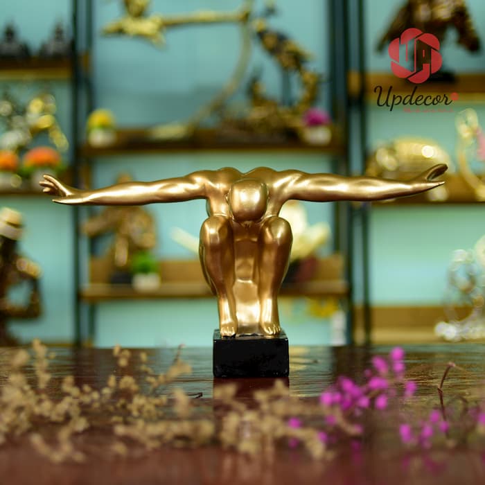 Tượng Vận Động Viên Bơi Lội mã UP92 Tượng Vận Động Viên Bơi Lội Trang Trí Bàn Làm Việc, Kệ Sách, Decor Nhà Cửa