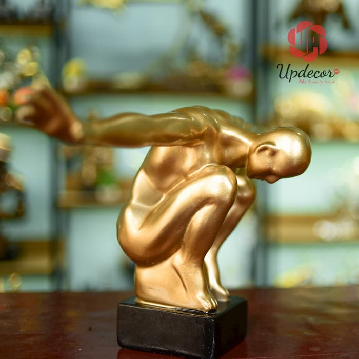 Tượng Vận Động Viên Bơi Lội mã UP92 Tượng Vận Động Viên Bơi Lội Trang Trí Bàn Làm Việc, Kệ Sách, Decor Nhà Cửa