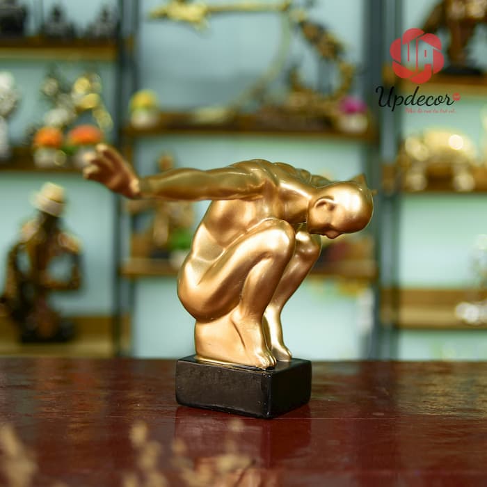 Tượng Vận Động Viên Bơi Lội mã UP92 Tượng Vận Động Viên Bơi Lội Trang Trí Bàn Làm Việc, Kệ Sách, Decor Nhà Cửa