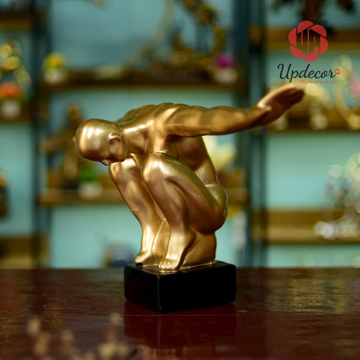 Tượng Vận Động Viên Bơi Lội mã UP92 Tượng Vận Động Viên Bơi Lội Trang Trí Bàn Làm Việc, Kệ Sách, Decor Nhà Cửa