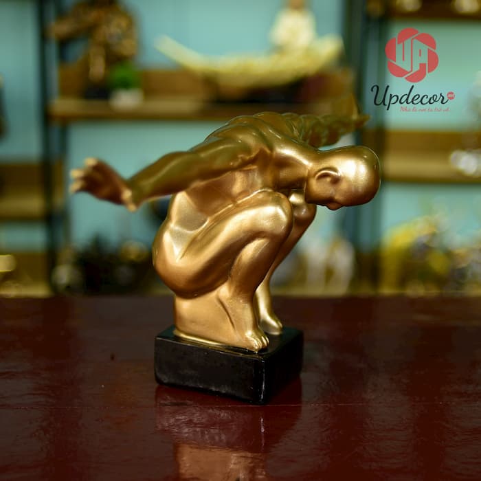 Tượng Vận Động Viên Bơi Lội mã UP92 Tượng Vận Động Viên Bơi Lội Trang Trí Bàn Làm Việc, Kệ Sách, Decor Nhà Cửa