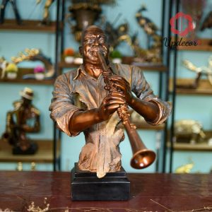 Tượng Nghệ Sĩ Thổi Kèn CLARINET Trang Trí, Decor Nội Thất, Nhà Cửa