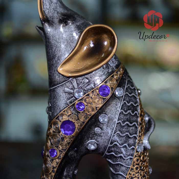 Cặp Voi Phong Thủy Đính Đá mã UP01 Các đường nét trên thân tượng được gia công cẩn thận