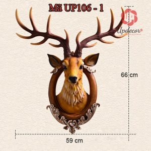 Đầu Hươu Trang Trí Decor Treo Tường Phòng Khách
