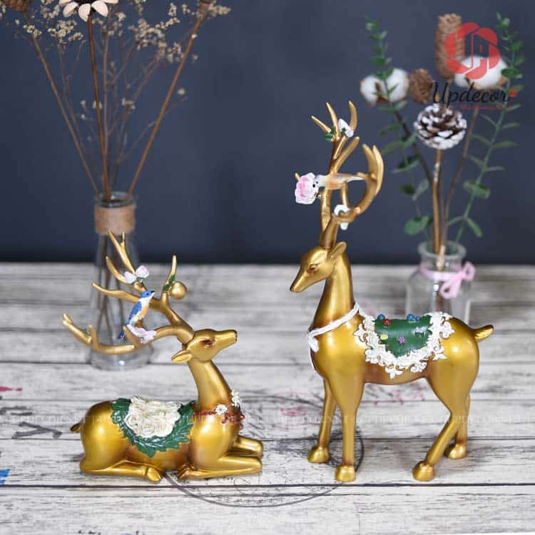 Tượng Trang Trí Decor Cặp Hươu Tài Lộc UP114 Với một sản phẩm đa dạng về hình dáng thế này thì quý khách có thể tạo mọi tư thế cho sản phẩm đều rất đẹp