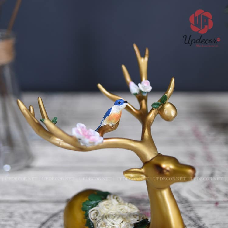 Tượng Trang Trí Decor Cặp Hươu Tài Lộc UP114 Về màu sắc và chi tiết của sản phẩm đều rất sang trọng và độc đáo, có thể nói đây là tác phẩm rất hiếm hoi trên thị trường