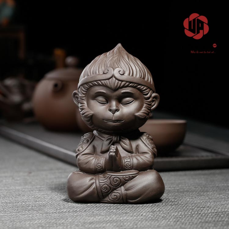 Tượng Tôn Ngộ Không Thủy Sinh Ngồi Thiền Mini UP113 Tượng trang trí ô tô là tượng tôn ngộ không dễ thương