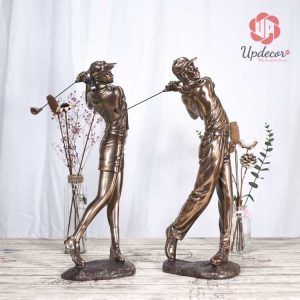 Bộ sản phẩm tượng đánh golf được làm rất tinh tế và cao cấp với mầu sơn nâu đồng bền bỉ và rất sắc nét