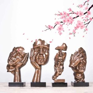 Bộ tượng tứ không với thiết kế từ đá composite rất sang trọng