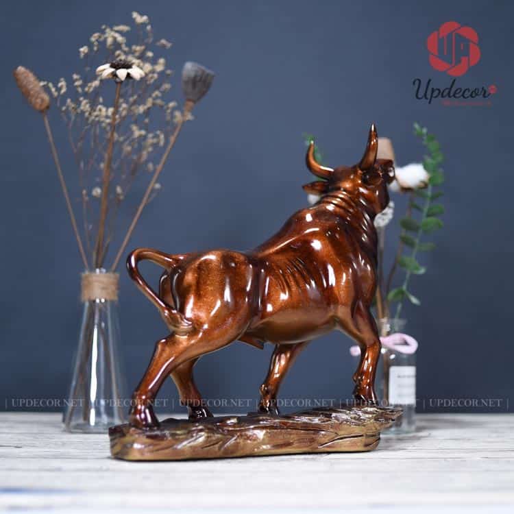 Tượng Con Trâu Phong Thủy Trang Trí Decor Mã UP155 Góc nhìn khác của sản phẩm tượng con trâu