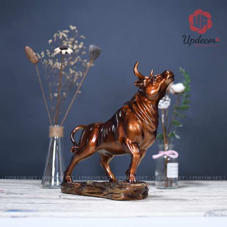 Tượng Con Trâu Phong Thủy Trang Trí Decor Mã UP155 Hình ảnh khác của bức tượng