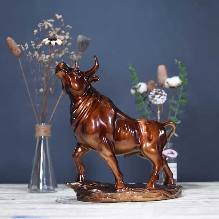 Tượng Con Trâu Phong Thủy Trang Trí Decor Mã UP155 Màu nâu cà phê: Mang lại sự ấm cúng, gần gũi và bình yên cho không gian trang trí.