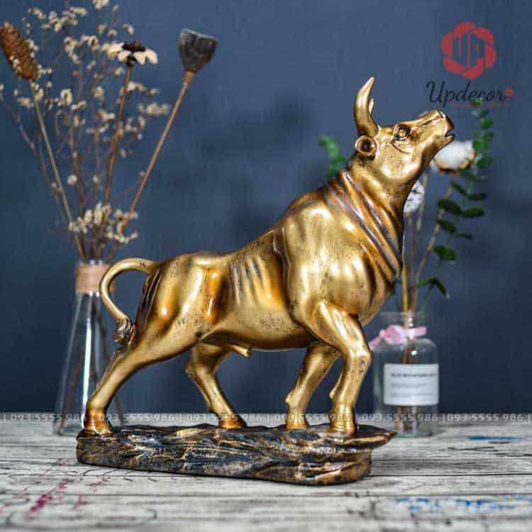 Tượng Con Trâu Phong Thủy Trang Trí Decor Mã UP155 Góc nhìn khác của sản phẩm