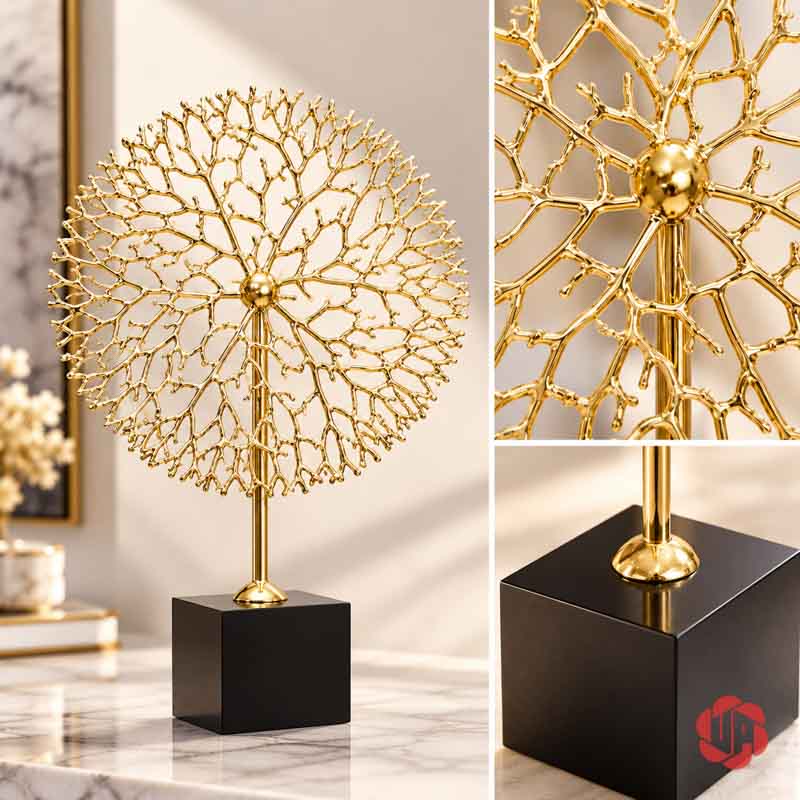 Decor Trang Trí Cây Trường Sinh Đế Đá UP059A Ảnh ghép toàn dáng cây trường sinh với tâm tán và đế