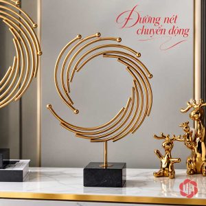 Decor trang trí phòng khách Vòng trường sinh cạnh tượng hươu