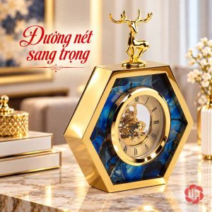 Đồng hồ lục giác nhìn chếch cho thấy viền vàng bên cạnh