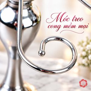 Cận móc cong màu bạc có đầu tròn