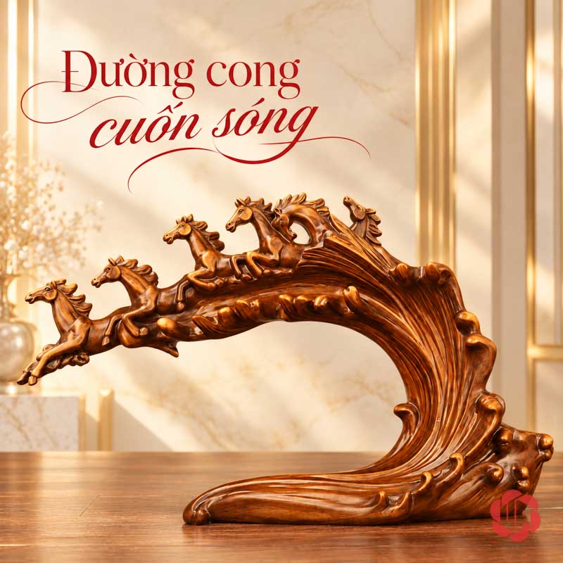 Giá Treo Ly Rượu Vang Lục Mã Truy Phong UP017L Giá lục mã để trống với đường thân cuộn thành vòng mở