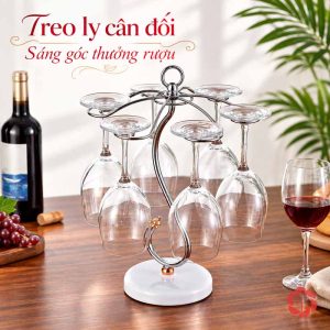 Giá treo ly thân uốn nhìn từ góc chéo phía trên