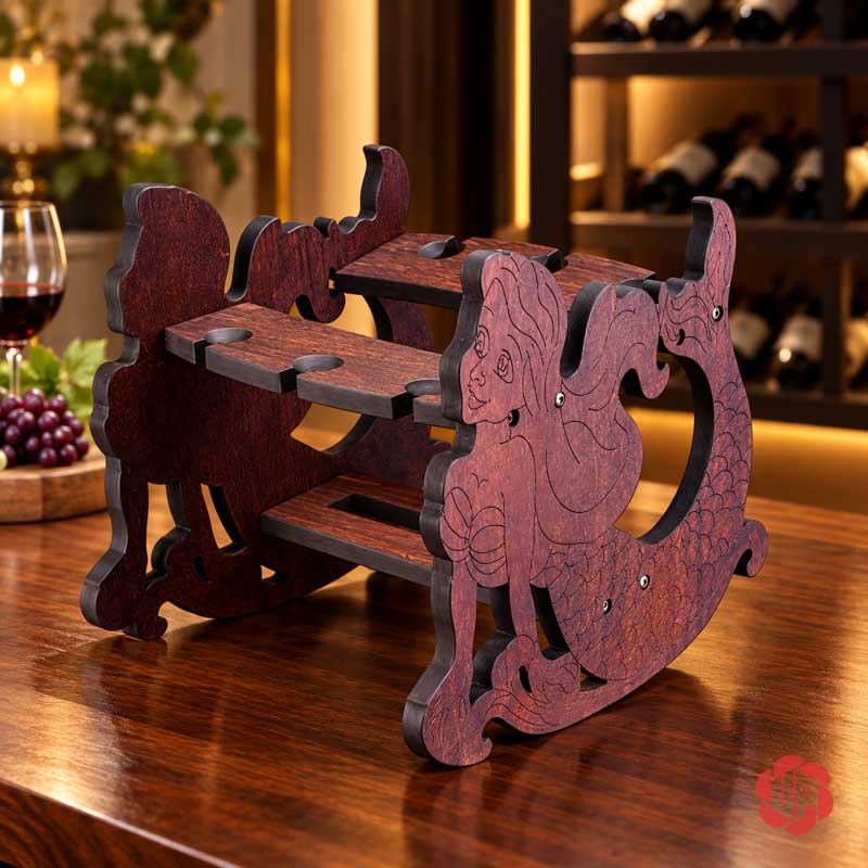 Kệ Để Ly Rượu Vang Nàng Tiên Cá UP032L Kệ nàng tiên cá không có chai và ly