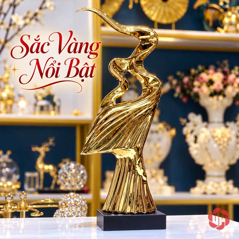 Tượng Decor Nghệ Thuật Tinh Thần Phấn Chấn UP056 Tượng decor Tinh thần phấn chấn nhìn trọn trên đế đen