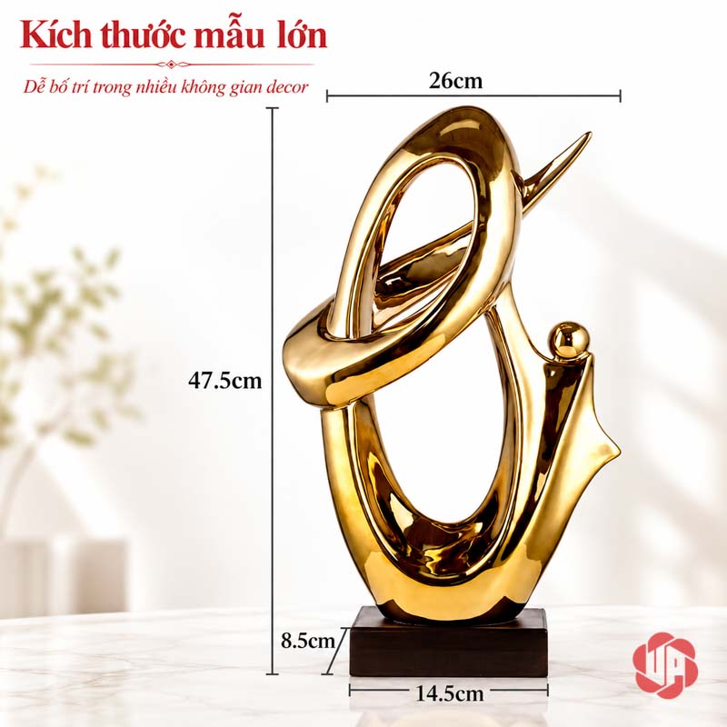 Tượng Trang Trí Nghệ Thuật Kho Báu UP039 Tượng trang trí Kho Báu cỡ lớn trong ảnh số đo rộng và cao