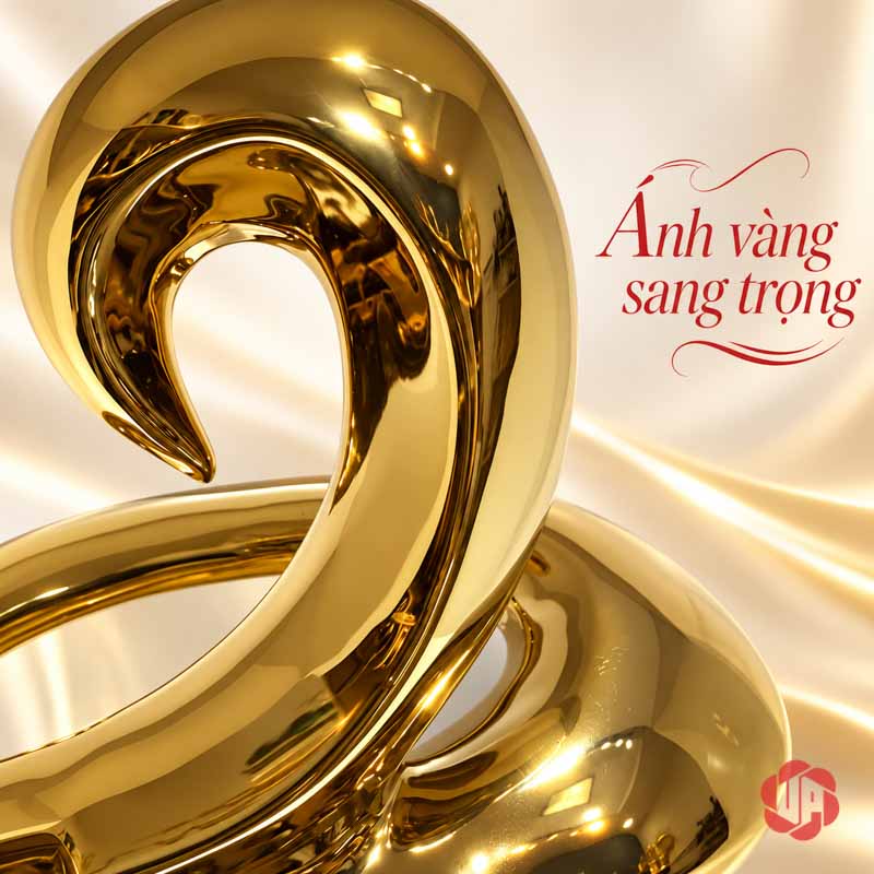 Tượng Trang Trí Nghệ Thuật Vận May Và Bước Ngoặt UP054V Tượng trang trí nghệ thuật cận cảnh đầu cong mạ vàng