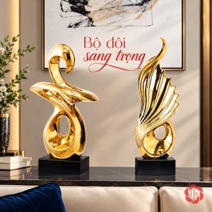 Tượng trang trí nghệ thuật cánh phượng phối mẫu Vận may