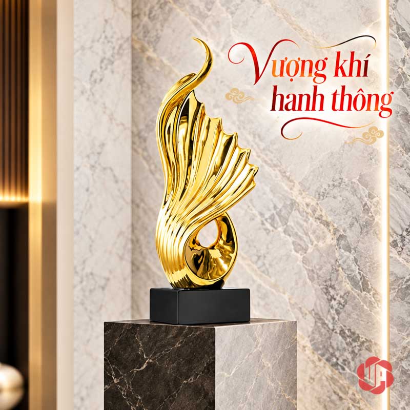 Tượng Trang Trí Nghệ Thuật Giàu Có Đến Từ Mọi Hướng UP065V Tượng trang trí nghệ thuật Giàu có đến từ mọi hướng trên bục